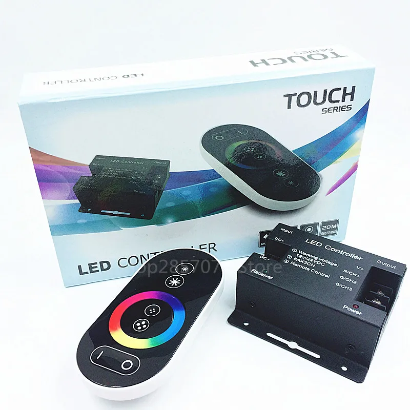 18A AC/DC 12V/24V RF Беспроводной сенсорный RGB контроллер для 5050/3528 Светодиодные ленты|rgb