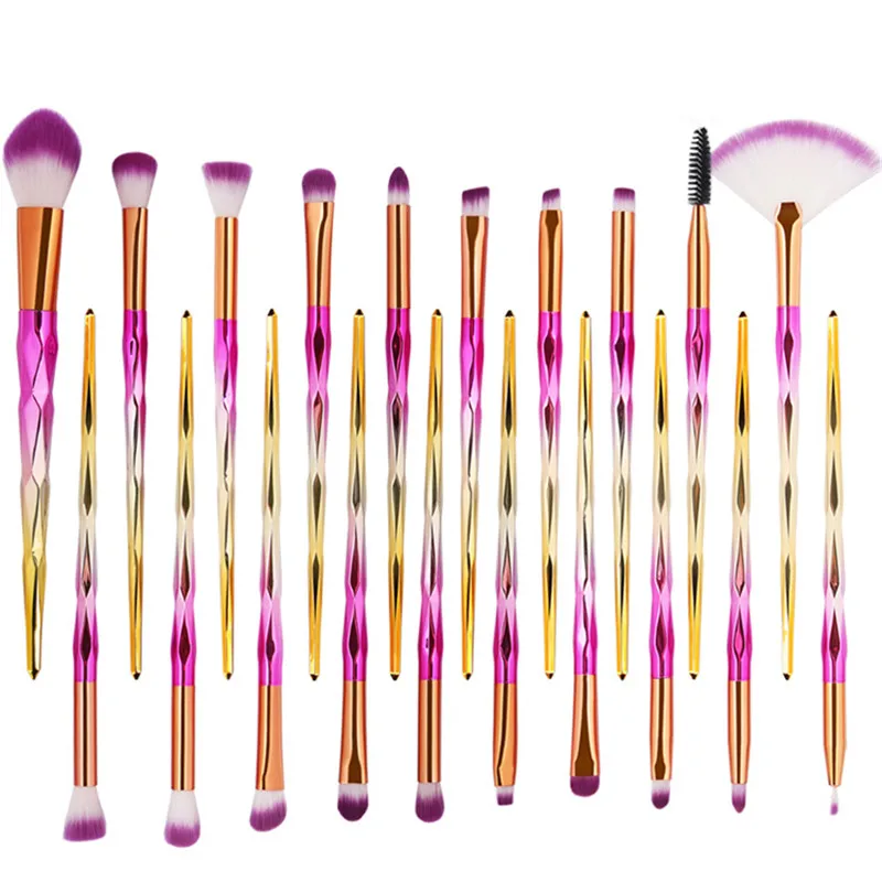20Pcs Makeup Brush Sets Professional Powder Foundation Face Blush Eyeshadow Highlight Eyelashes Lip Full Base Cosmetics Brushes | Красота и