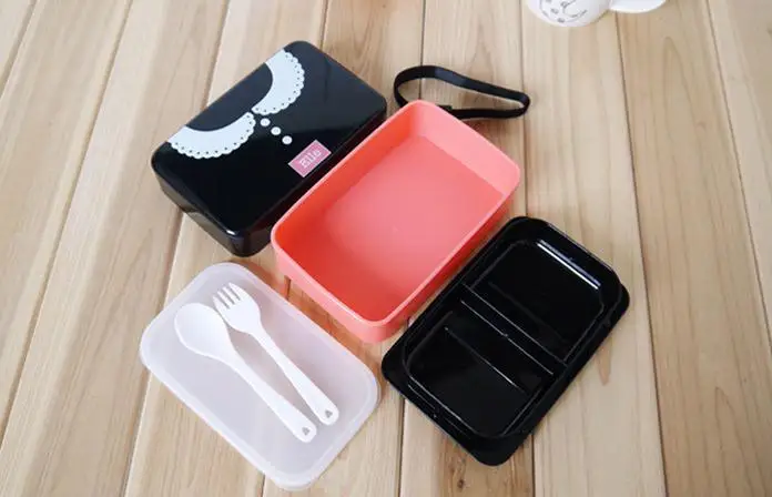 New lovely hand portable vacuum insulated double lunch pail box bento /Please Microwave Lunch cute pink | Дом и сад