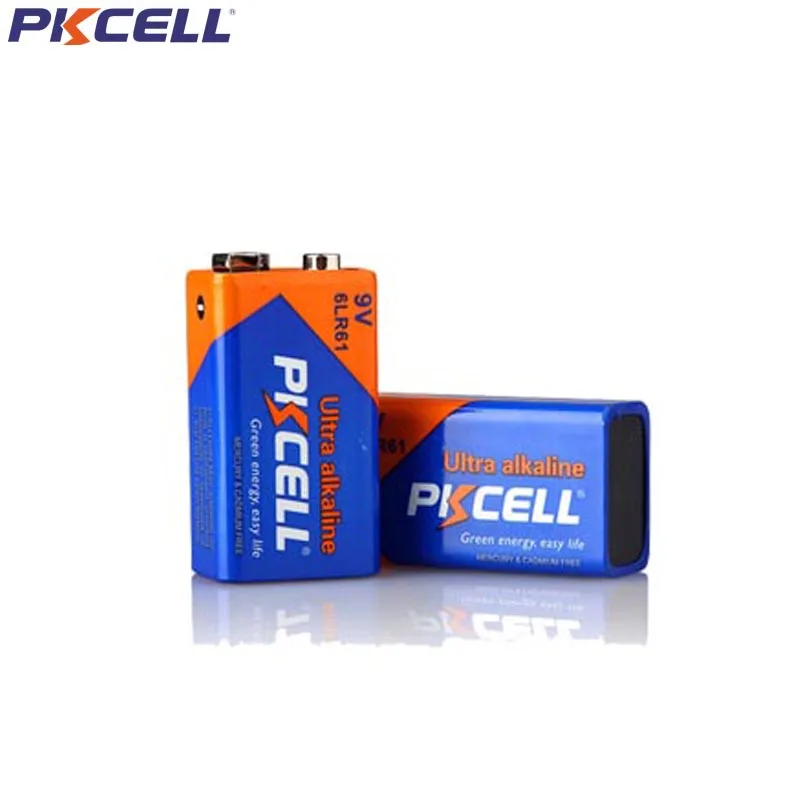 8 шт. щелочная батарея PKCELL 9 В 6LR61 6AM6 1604A MN1604 522 батареи для детектора дыма газовые