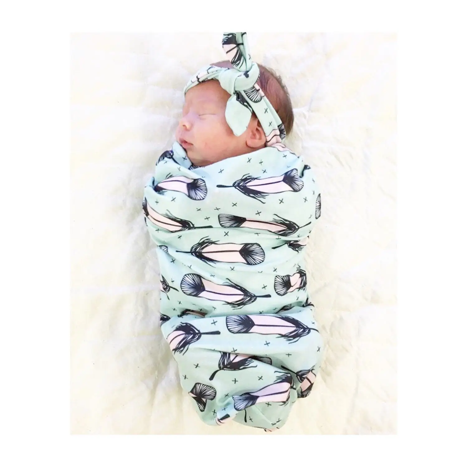 

2Pcs Newborn Baby Swaddles Infant Bebes Bedding Cotton Swaddle Blanket Wrap Sleeping Sleepsack 0-12