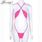 Для подростков с перекрестными ремешками, с низким вырезом на спине Одна деталь мини-бикини с трусиками Танга боди, эротические сексуальные костюмы, гимнастический костюм для детей в возрасте от Для женщин сексуальное женское белье