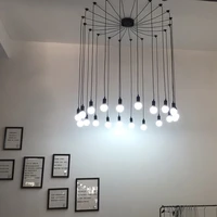 modern big spider industrial black vintage pendant lamp loft led 14 lights e27 pendant lights for living room restaurants bar