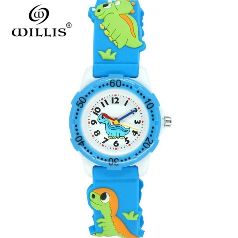 

WILLIS Children Watch 3D Cartoon Kids Watches Boys Girls Clock Child Dinosaur Silicone Strap Quartz clock Watch Students Gifts