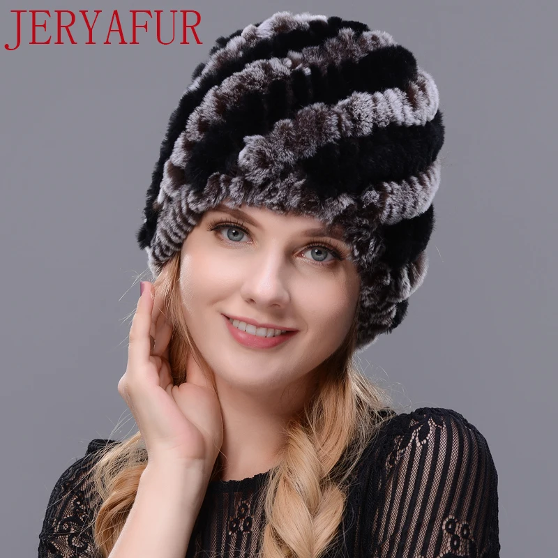 

JERYAFUR Man woman real fur hat 1