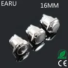 Мгновенный металлический дверной звонок 16 мм 1NO с латунным никелевым покрытием, звонок с кнопкой питания, электронная кнопка включения двигателя автомобиля, ПК