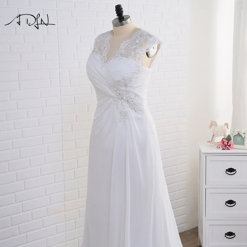 Женское шифоновое платье ADLN белое или цвета слоновой кости Элегантное свадебное