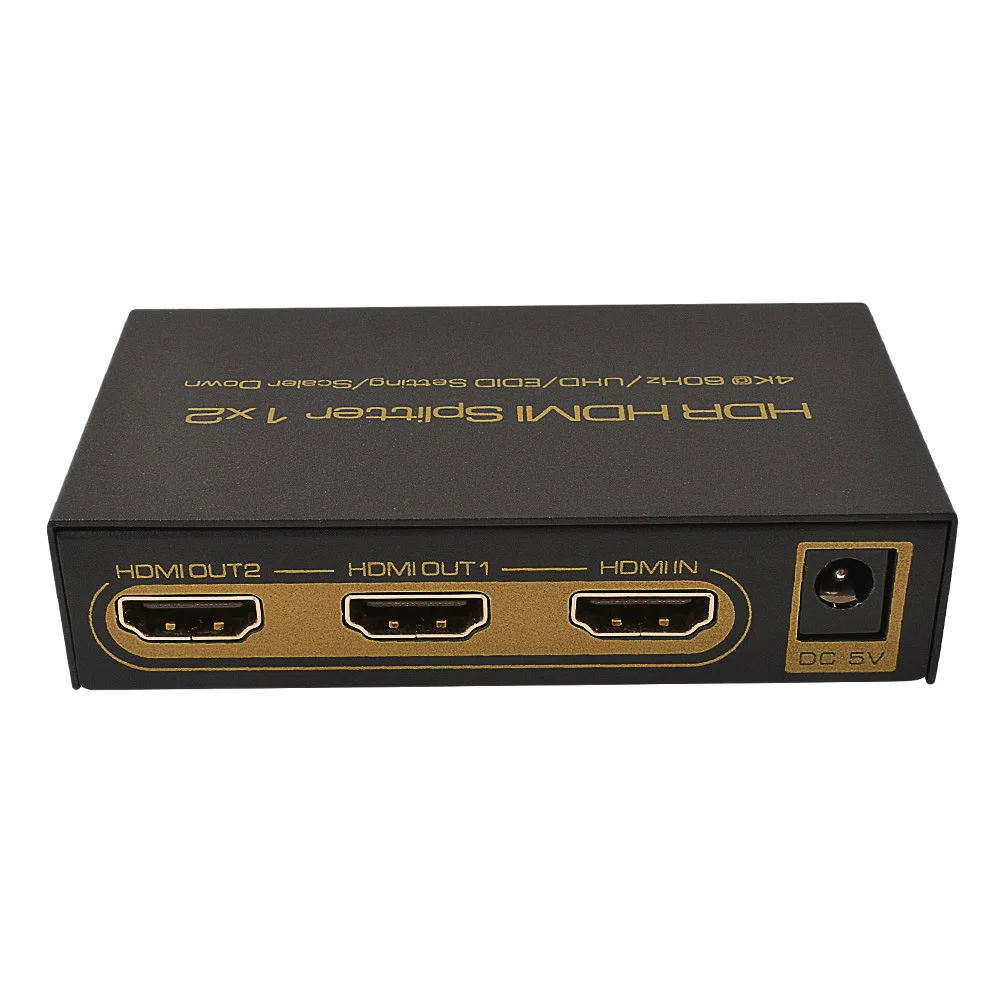 HDMI сплиттер 1X2 1080P HDR удлинитель 1 в 2 out 4k x k/60Hz адаптер Поддержка HDCP2.2 3D для ПК DVD STB| |