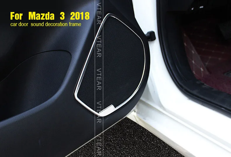 Vtear для Mazda 3 Axela, аксессуары для автомобильной двери, стерео динамик, аудио звук, громкий динамик, литьевая крышка, комплект, внутренняя отделка