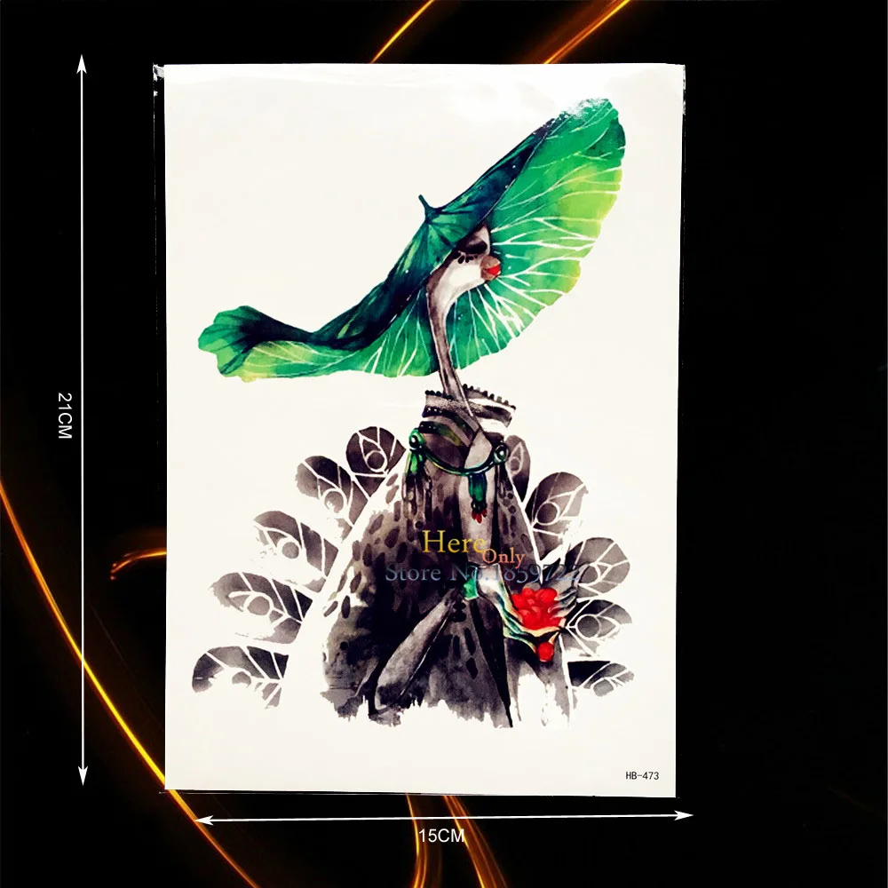 1 шт. тону павлин фея Дизайн рукав Татуировка Средства ухода за кожей Книги по