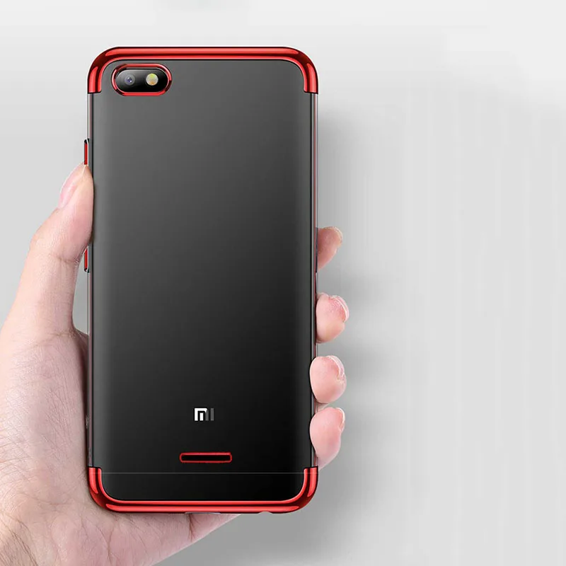 Plating Soft Case For Xiaomi Redmi 6 6A Cover Note Pro Slim transparent TPU On |