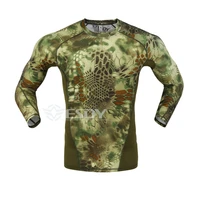 men sport breathable fitness long sleeve shirts outdoor quick dry hiking hunting shirts male camouflage military combat t shirt