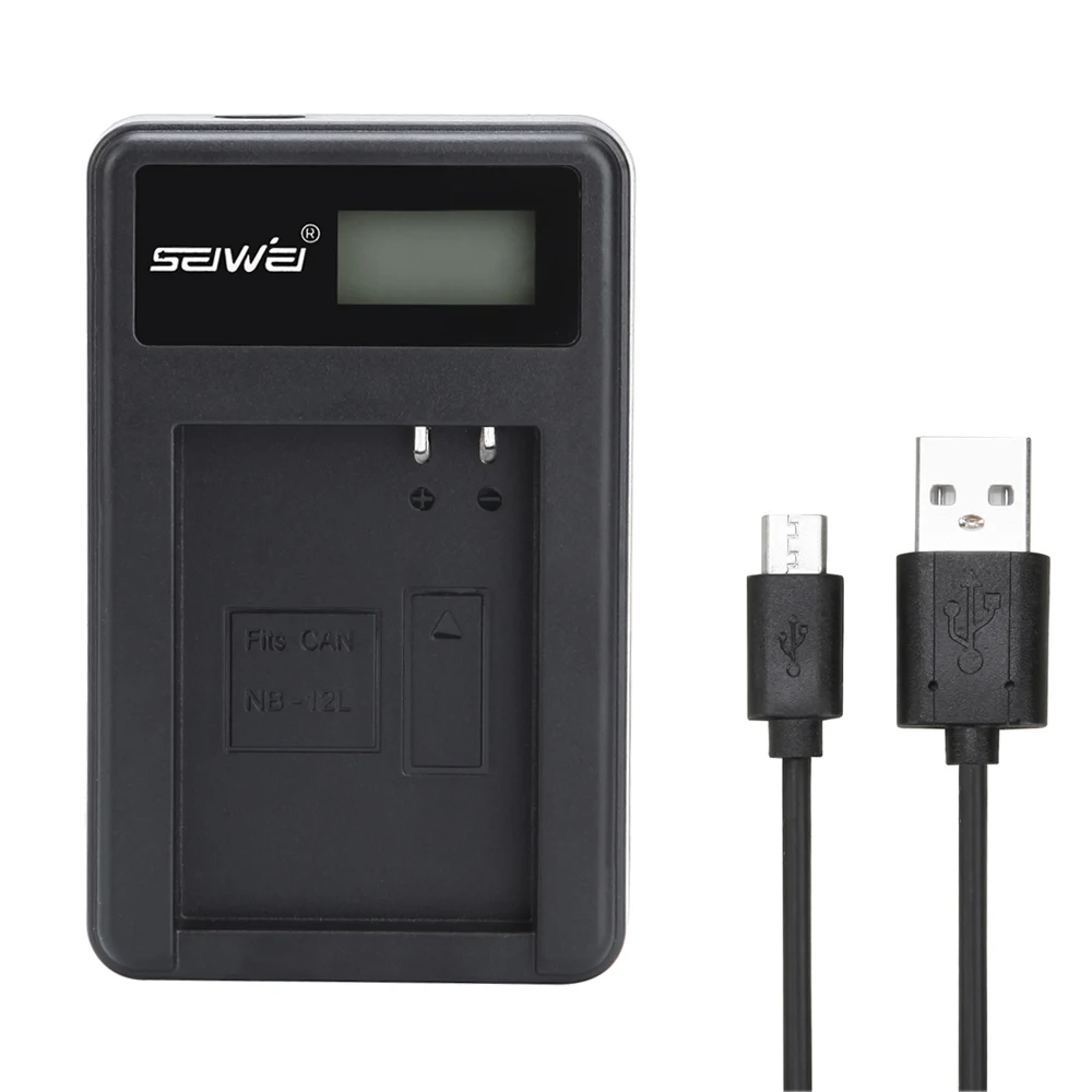 

NB-12L NB12L USB Camera Battery Charger with LCD Screen for Canon G1X MARK II N100 MINI G1X2