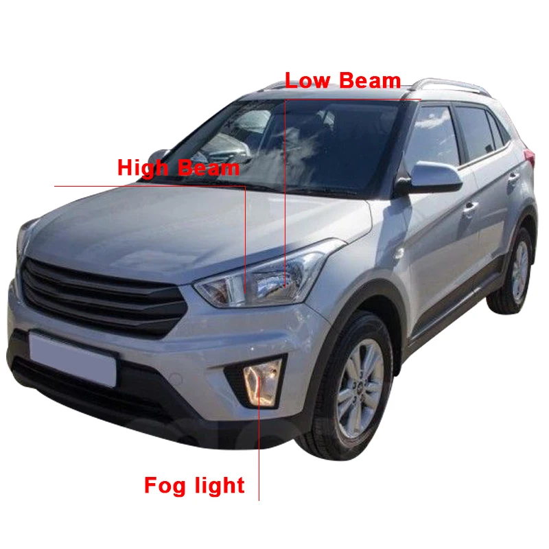 Для hyundai Creta 2016 светодиодный 2 шт фар автомобиля Conversion Kit лампы 36WX2 8000LM 4300 K 3000 туман