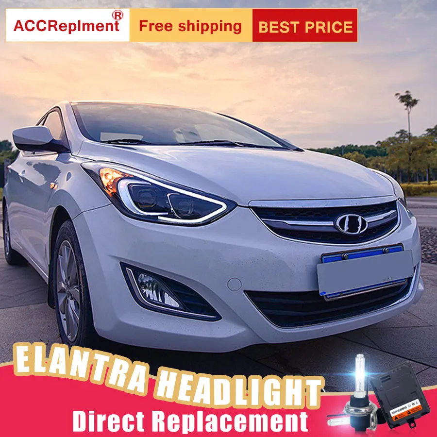 2 шт. светодиодный ные фары для Hyundai Elantra 2013-2016 Автомобильные ангельские глазки