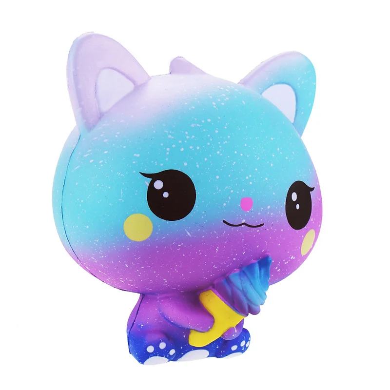 Jumbo Squishy мороженое кошка Squishies медленно поднимающийся мягкий ремешок для телефона крем ароматизированный сжимающий игрушка ремешок для телефона