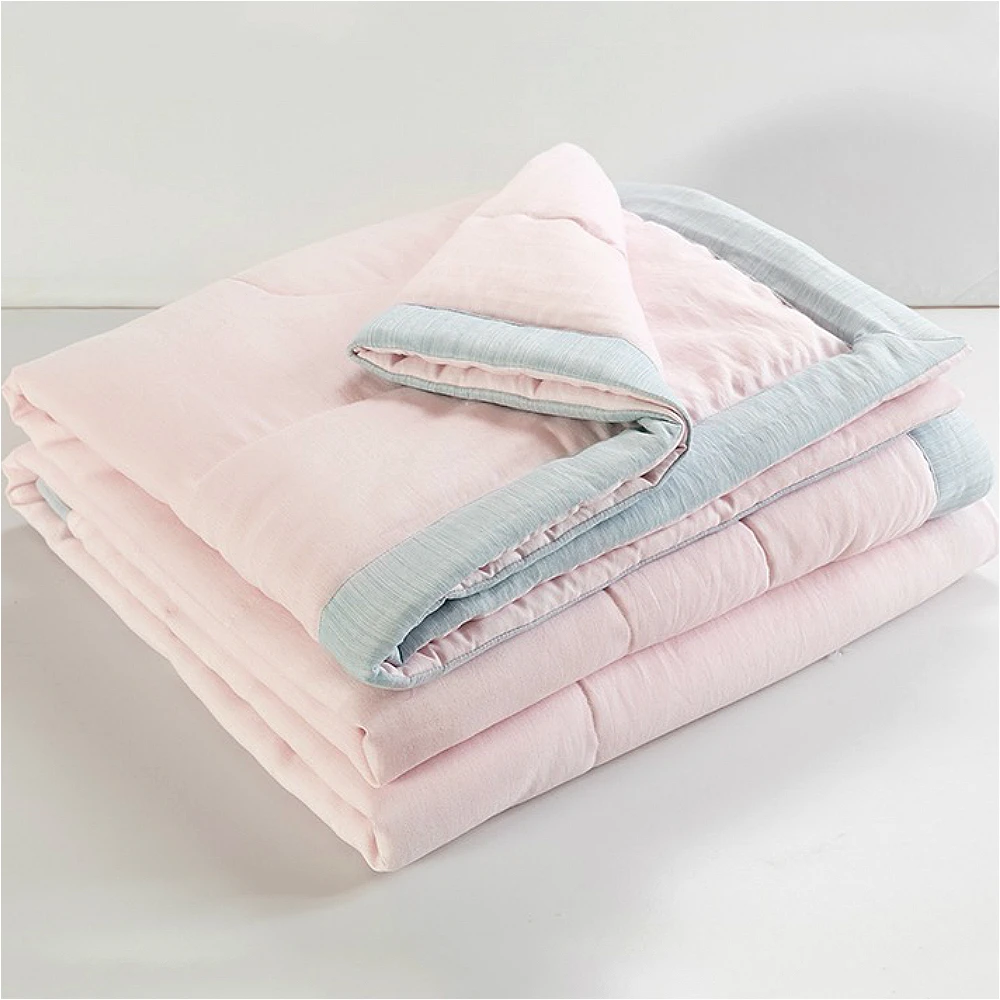 100% полиэстер тонкое однотонное одеяло плед набор постельного белья 4 сезона