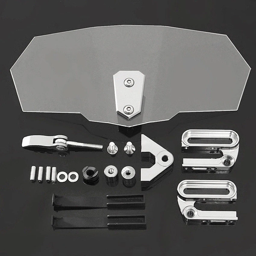 Unversal Airflow Adjustable Windscreen Wind Deflector Motorcycle Windshield For suzuki gsf 600 piaggio beverly mt 09 tracer
