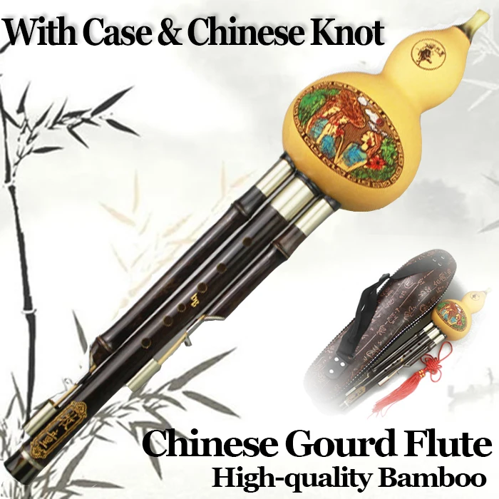 Традиционная китайская бамбуковая канавка Hulusi деревянная тыква