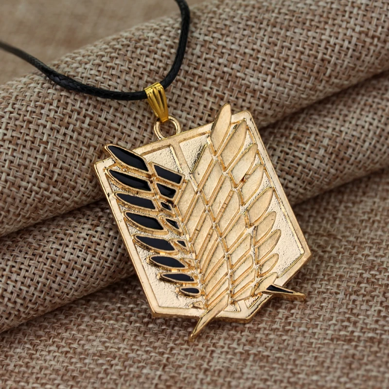 Модное ожерелье из аниме атака на Титанов ожерелья с кулоном в виде крыльев