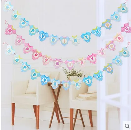 New Clothes Letter Paper Flag Banner Boy Girl Kids Adults Birthday Party Baby Shower Wedding Decoration Bunting Supplies Favors | Дом и сад