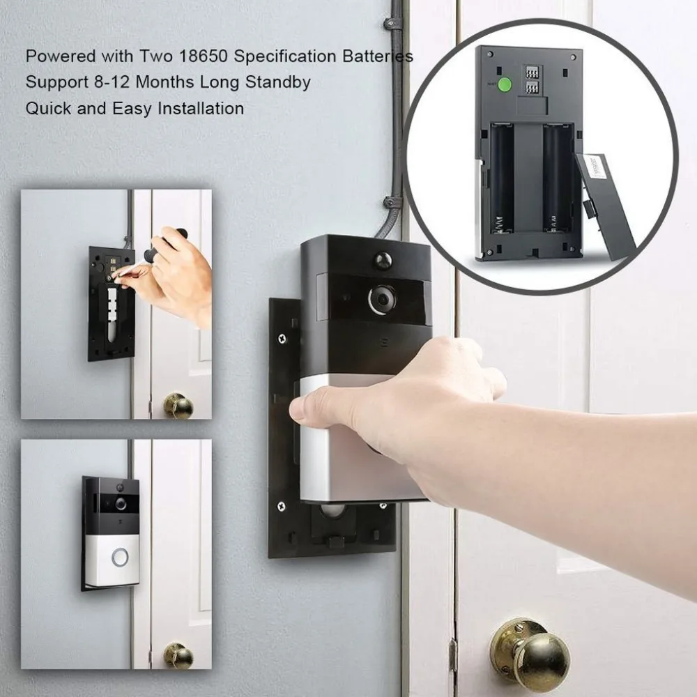 Yobang Security WiFi Wireless Video Doorbell Intercom APP Remote Control Visual Door Phone Chime Battery Power IP Camera | Безопасность