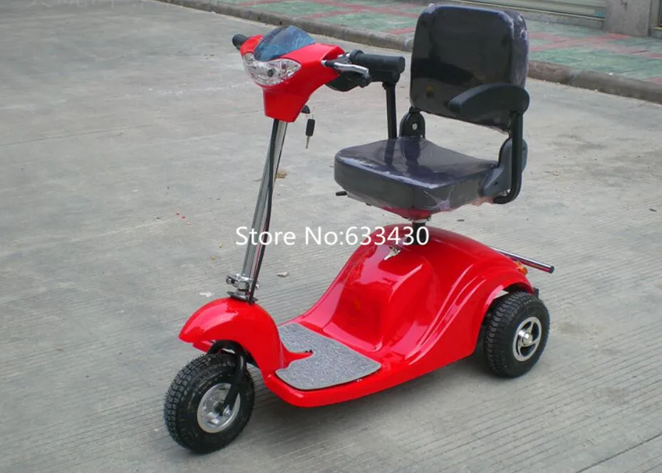Электрический самокат на 3 колеса для пожилых людей электрический трехколесный