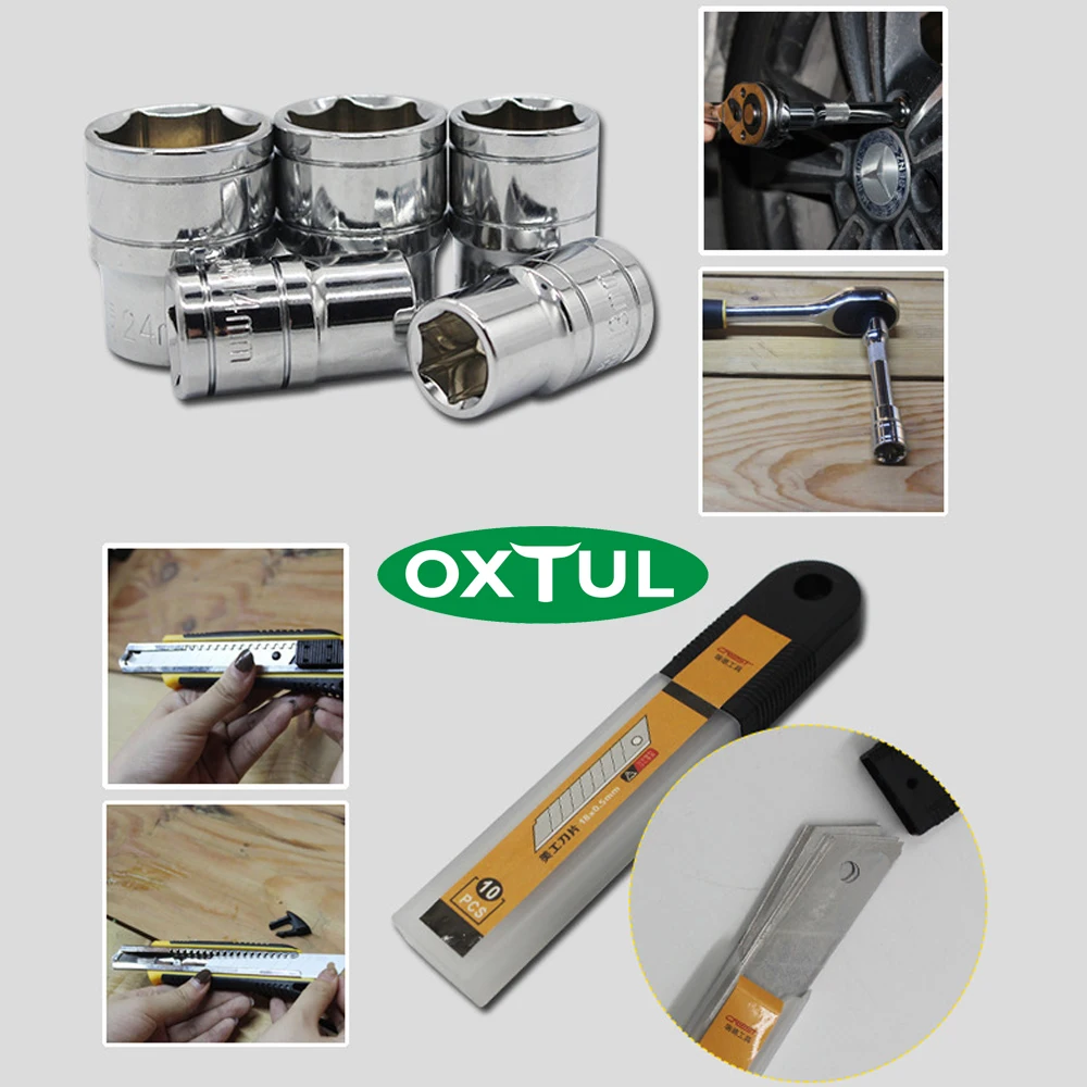 OXTUL 255 шт набор профессиональных ручных инструментов+ коробка для инструментов для прокатки торцевой ключ трещотка отвертка молоток нож набор инструментов ящик для хранения