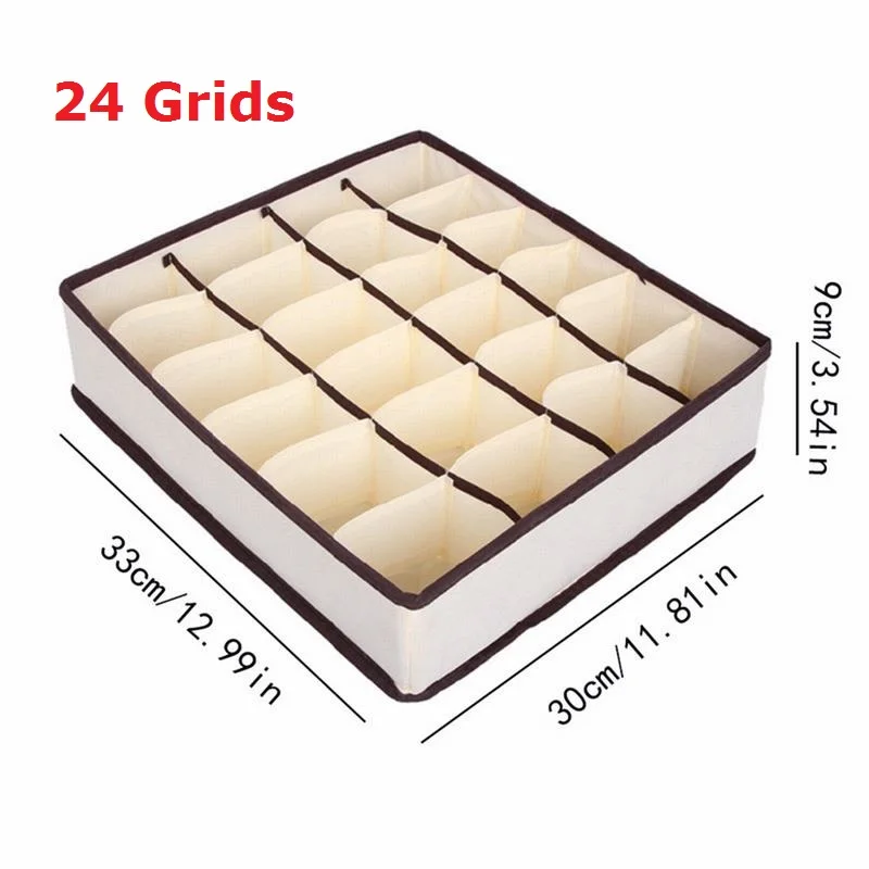 24 Grids Wbbooming 4 разных размеров; ящик для хранения косметики ящик для хранения Носки Шорты Для Хранения нижнего белья, бюстгальтеров Коробки на кладовку разделитель - Цвет: 24 Grids