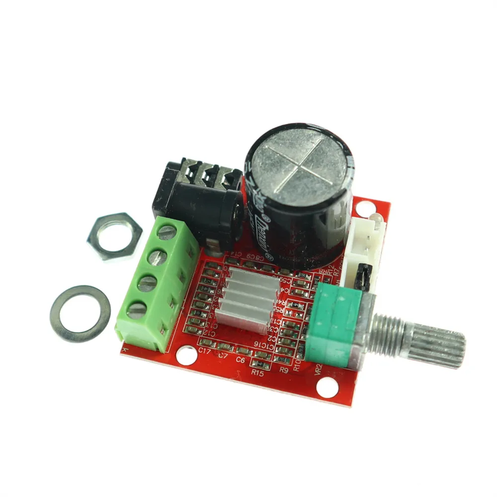 KJ242 12В мини Hi Fi PAM8610 аудио стерео усилитель плата 2X10W двухканальный D Класс низкая