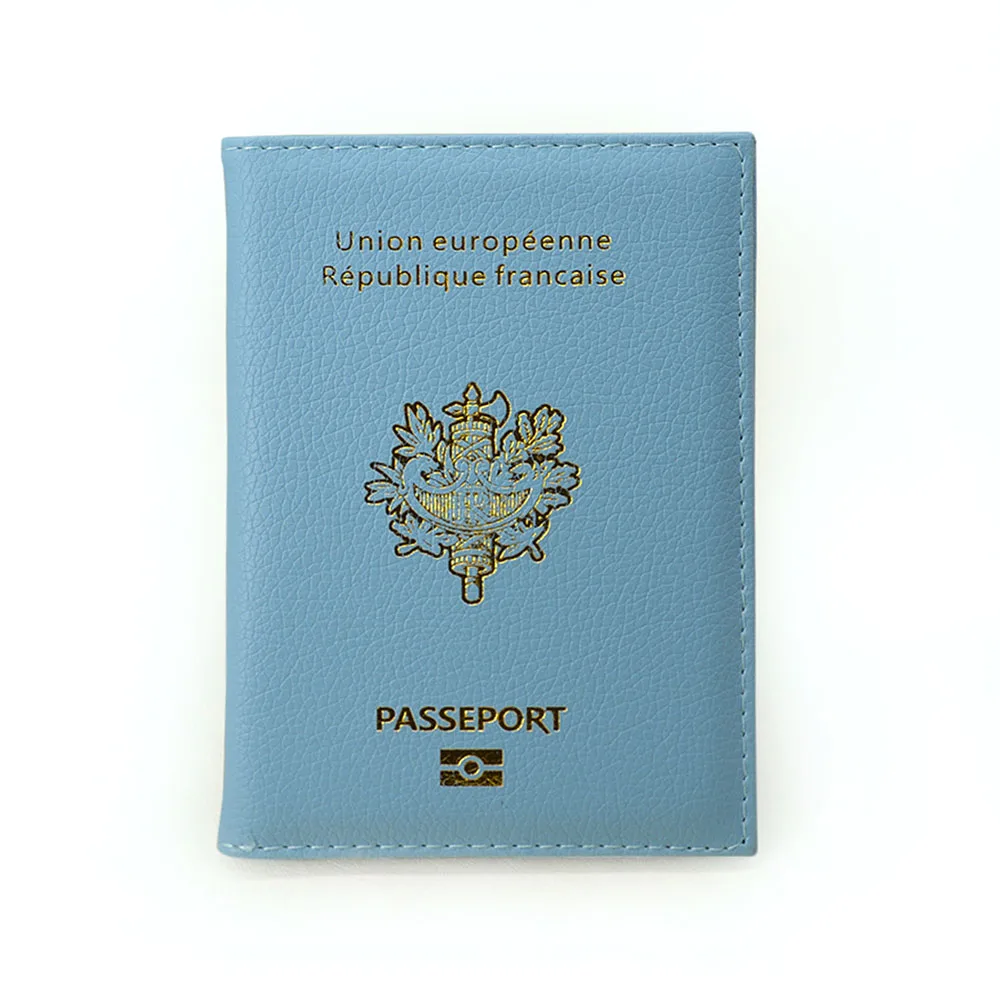 Милая Обложка для паспорта, Франция, оригинальное издание, Passeport обложки для девочек, Pasport etui passeport Франция - Цвет: Небесно-голубой
