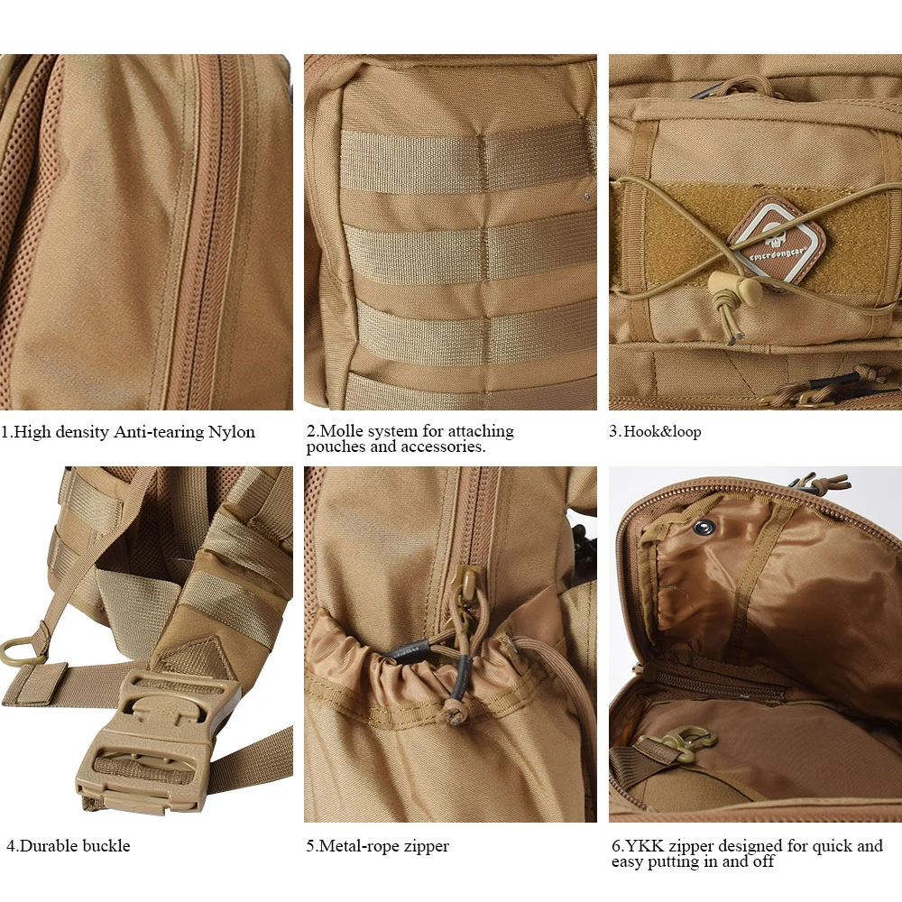 EMERSONGEAR TFM3 Sling Pack тактическая сумка на плечо Военная страйкбольная Многоцелевая сумка рюкзак-трансформер EM8607