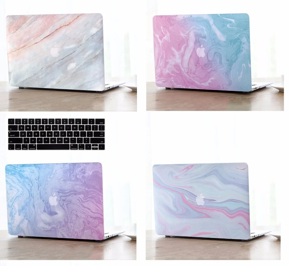 Защитный жесткий чехол с мраморным узором для 11 12 13 15 дюймов Apple Macbook Air Pro Retina Display