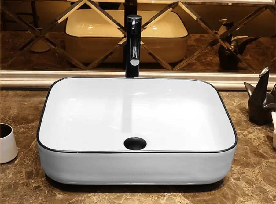 

Bathroom Porcelain Vanity North Europe Style Vessel Sink Ceramic Counter top Washbasin XR43-255