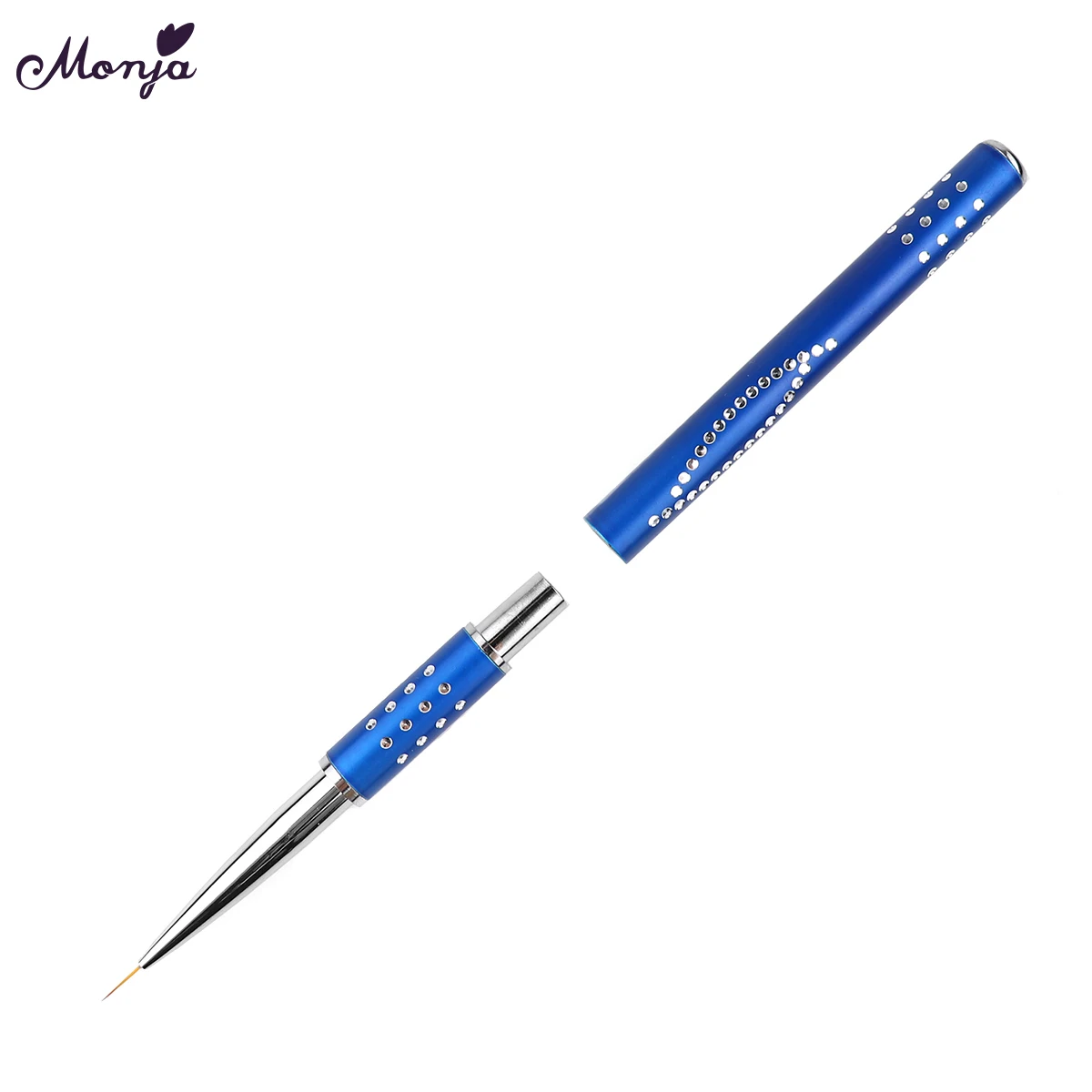 Monja 7/11 мм Nail Art французский вкладыш линии полосатая кисть Цветочный Дизайн Рисование Живопись ручка акриловый лак Советы Маникюрный Инструмент