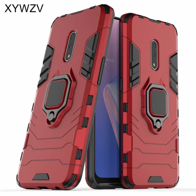 Чехол для Oppo Realme X мягкий силиконовый Жесткий бронированный металлический