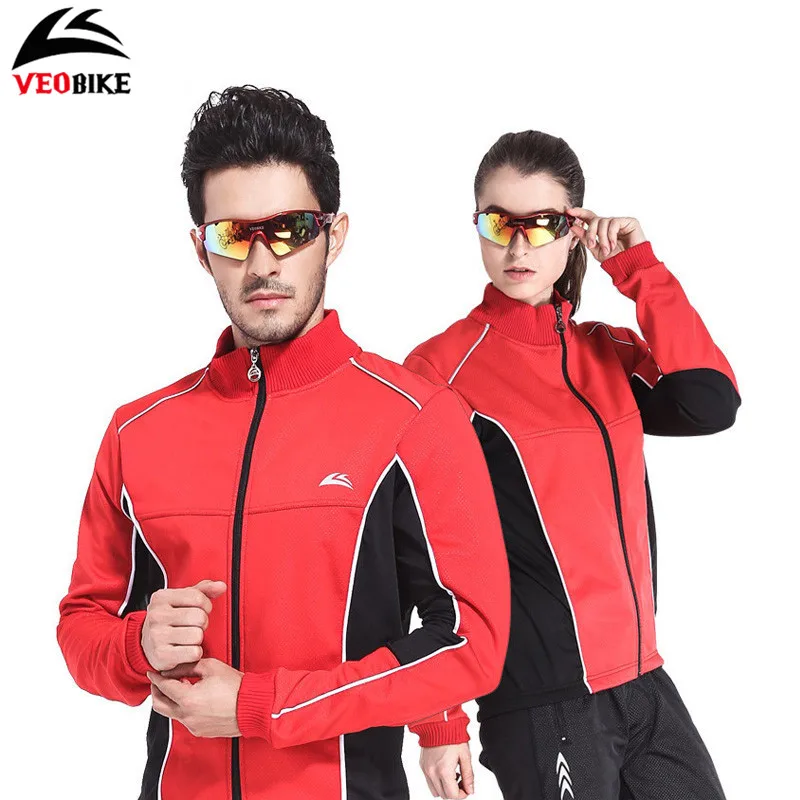 Велосипедная куртка VEOBIKE Флисовая теплая утепленная WindStopper одежда для велоспорта