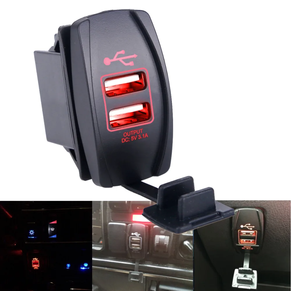 Зарядное устройство с двумя USB портами 12 24 В 3 1 А|Кабели адаптеры и разъемы| |