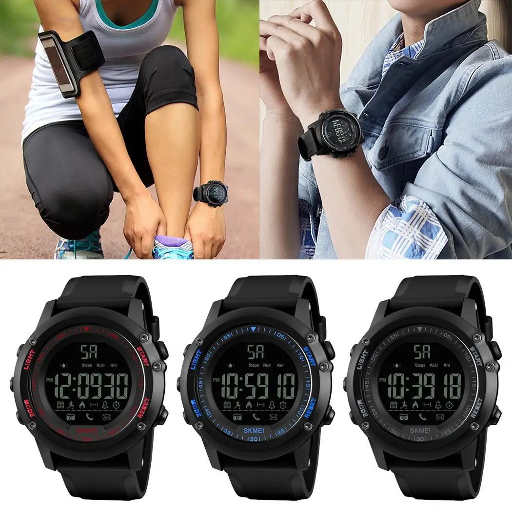 Унисекс многофункциональные спортивные электронные Bluetooth Смарт-часы цифровые 50