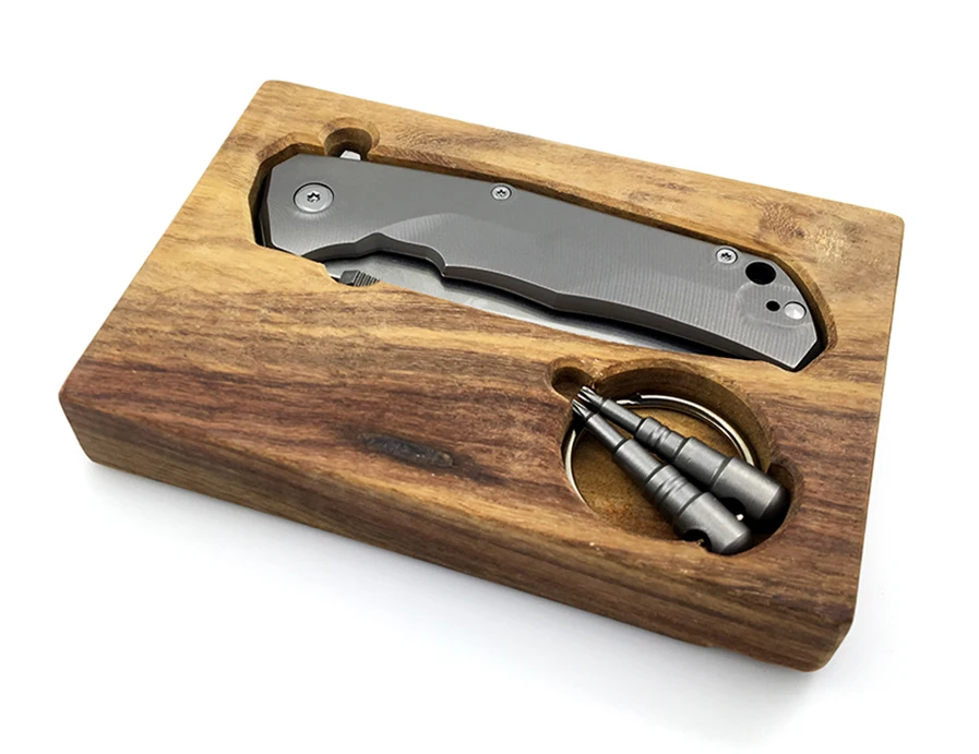 Тактический складной нож WTT система подшипников с титановой ручкой со стальным