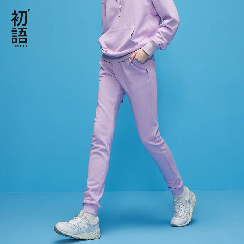 Toyouth Для женщин осень штаны длинные брюки Mujer Pantalones дамы костюм плавки Harajuku