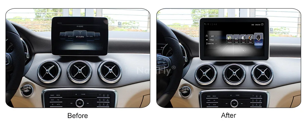 NaviFly 9 дюймов 4G LTE автомобильный мультимедийный плеер для Mercedes Benz CLA W176 2013- NTG 4,5/NTG 5,0 Android 7,1 3 ГБ+ 32 Гб 4 ядра
