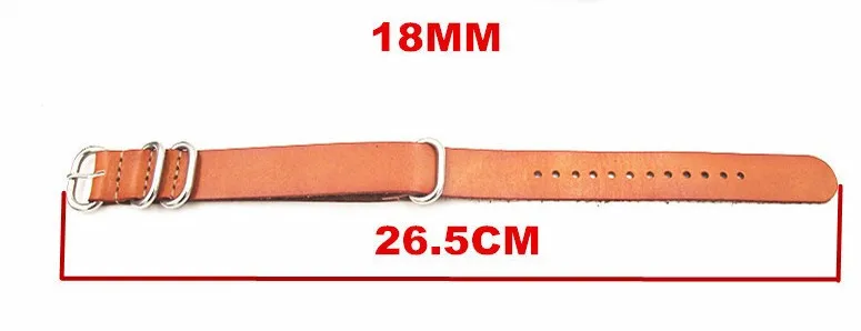 Zulu straps-1PCS, высокое качество, 18 мм, ремень Nato, ремешок из натуральной кожи, ремешок для часов NATO, ремешок для часов-3242