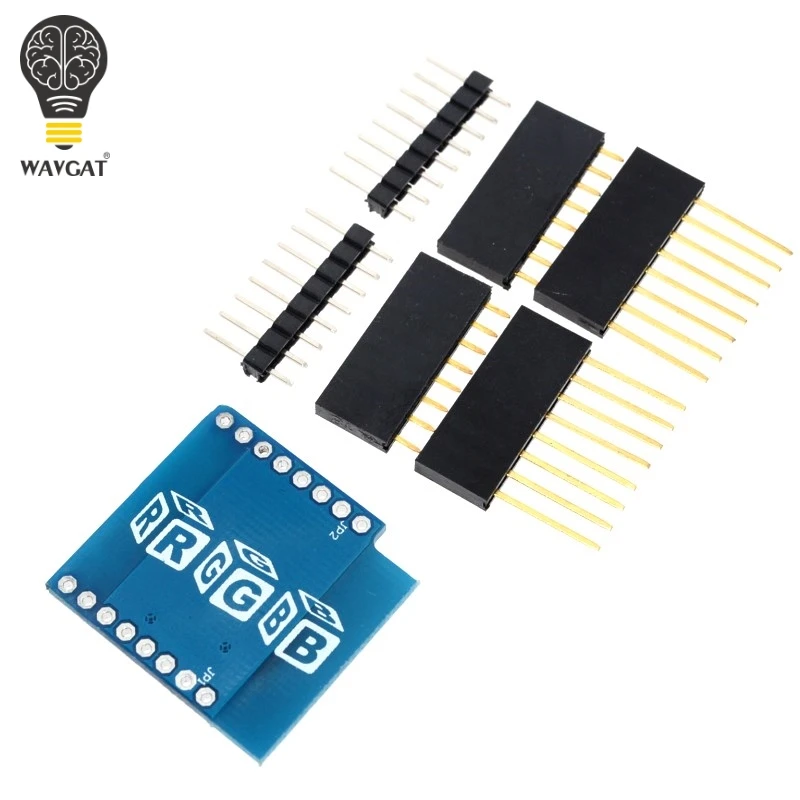 Светодиодный модуль RGB для D1 mini WS2812 5050 Встроенный светодиодный 1 цветной WAVGAT d1
