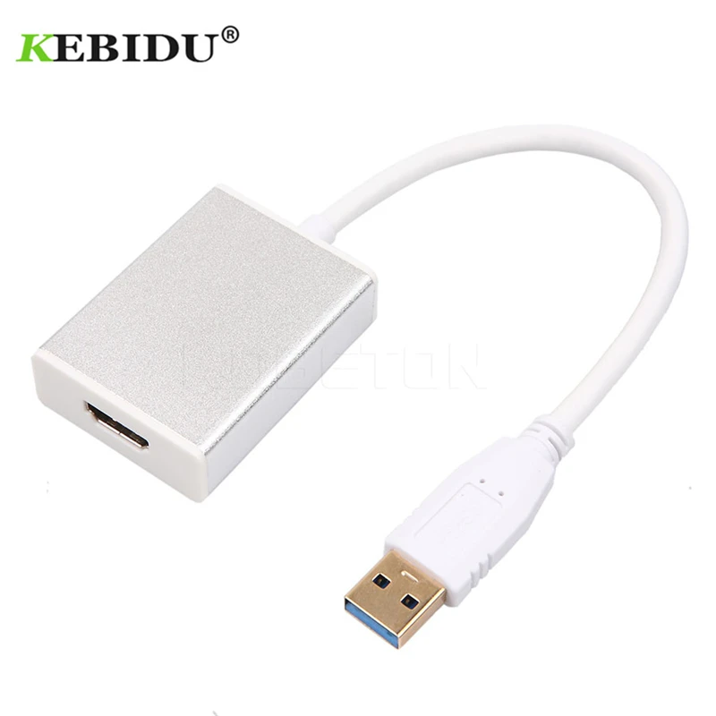 Kebidu 1080P USB 3 0 к совместимому с HDMI конвертер Папа мама адаптер кабель мульти Дисплей