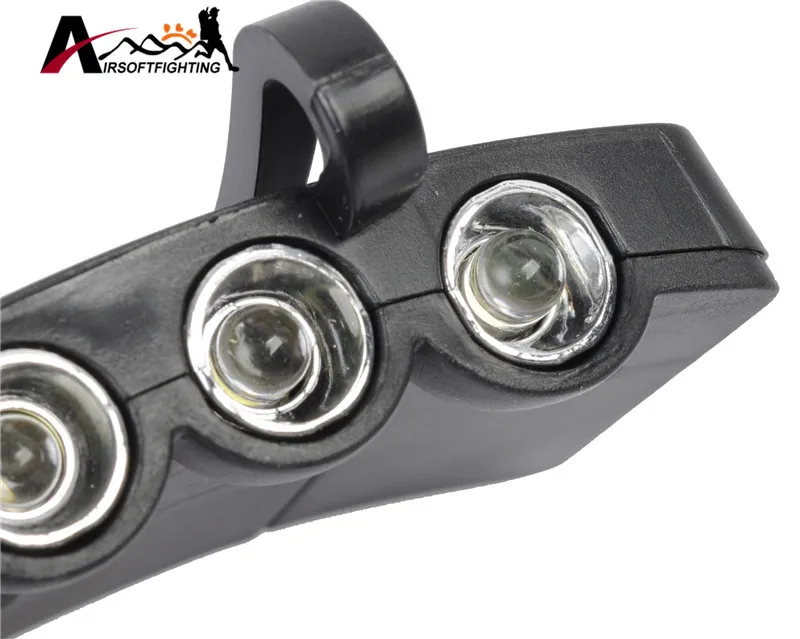 2pcs Bright 5 LED Hat Light Under the Brim Hunting Fishing Hands-free Headlamp with Two Lighting Modes Survival Kits | Спорт и