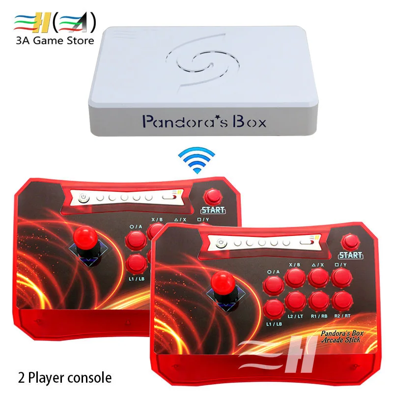 Pandora's Box 6 1300 в 1 беспроводной игровой контроллер 2 плеера черный/зеленый/красный/синий цвета консоль джойстик аркадные игры; USB HDMI VGA