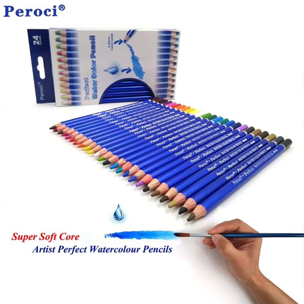 Высококачественные 24 цветные карандаши lapis de cor profissional акварельные