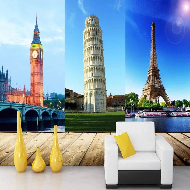Настенная роспись на заказ архитектурный пейзаж Европы и США фоновая стена обои