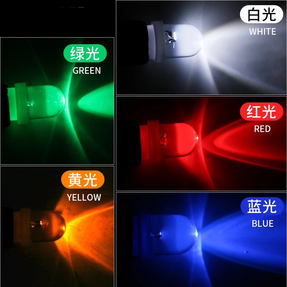 10 шт./лот Белый T10 W5W 168 194 501 1 LED Автомобильный клиновидный свет боковая приборная